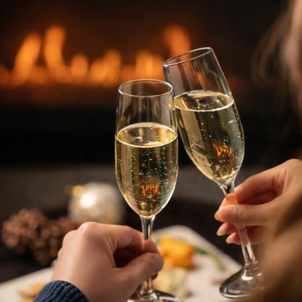 乾杯のグラスシャンパン/イメージ