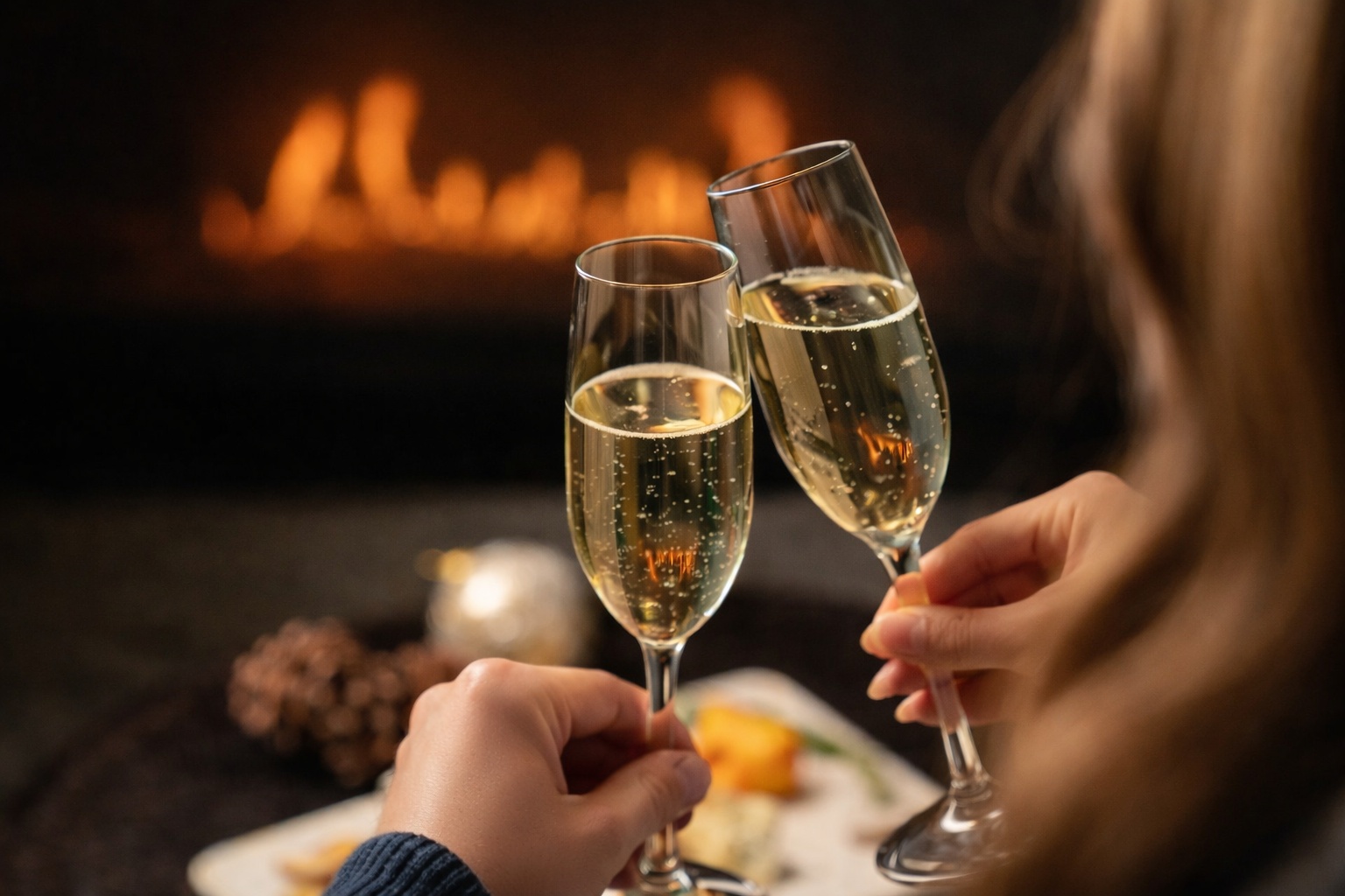 乾杯のグラスシャンパン/イメージ